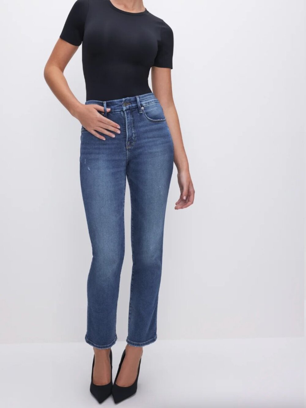 Good American Good Straight Compression Jeans
